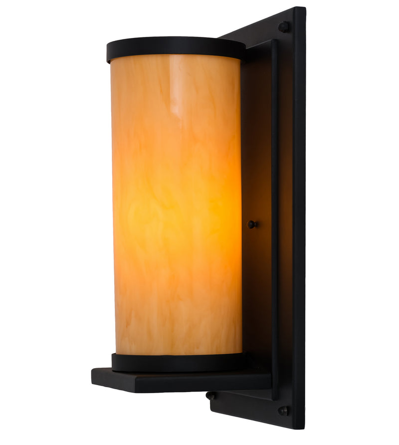 Meyda Tiffany 166951 One Light Wall Sconce, Black Metal