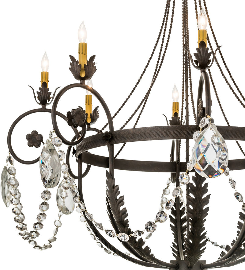 Meyda Tiffany 167783 Eight Light Chandelier, Chestnut