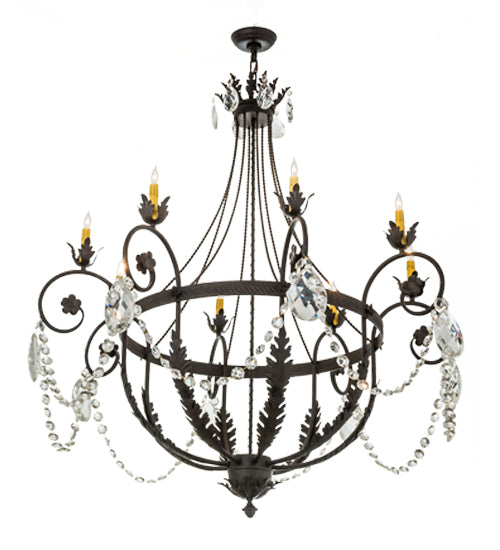 Meyda Tiffany 167783 Eight Light Chandelier, Chestnut