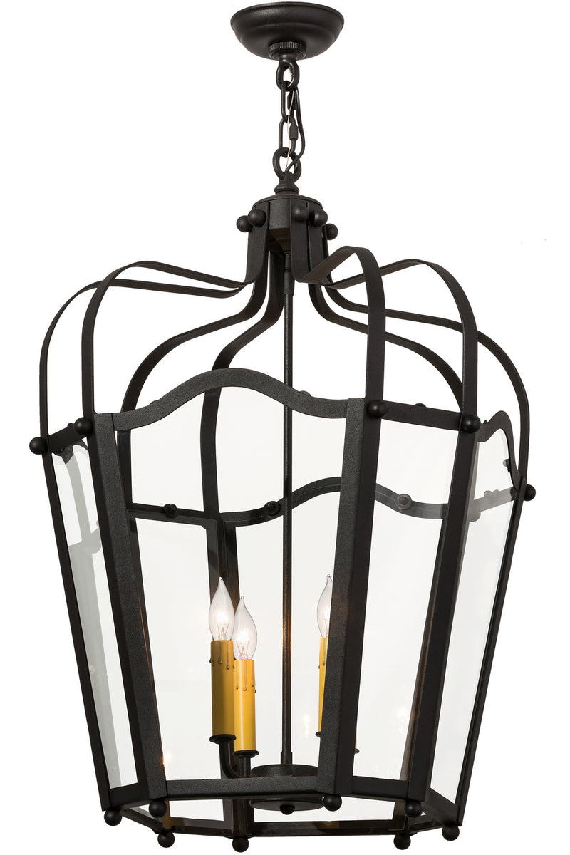 Meyda Tiffany 169390 Four Light Pendant, Old Iron