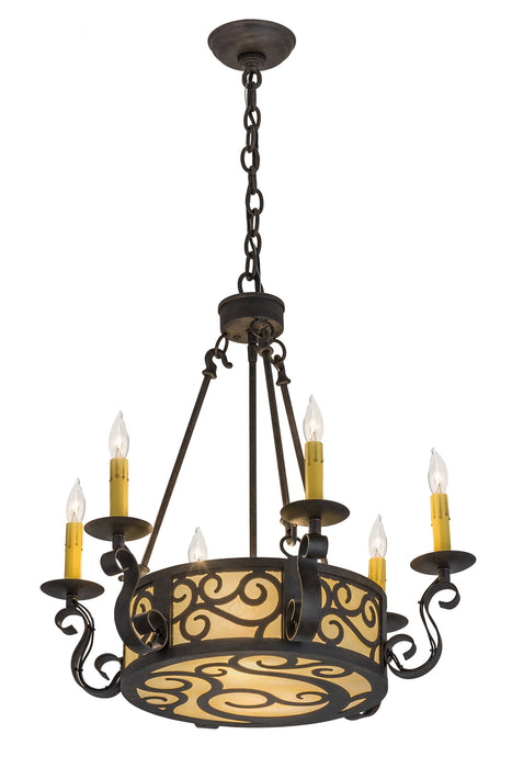 Meyda Tiffany 170227 Eight Light Chandelier, Chestnut