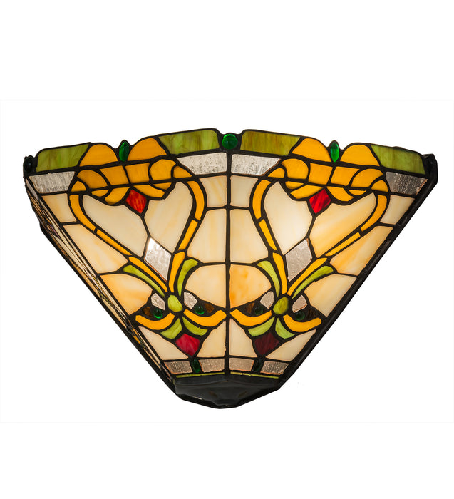 Meyda Tiffany 171372 Two Light Wall Sconce, Craftsman Brown