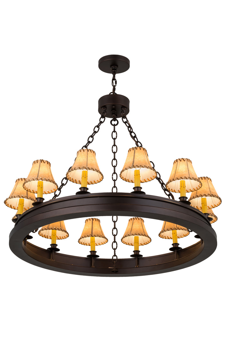 Meyda Tiffany 172680 12 Light Chandelier, Mahogany Bronze
