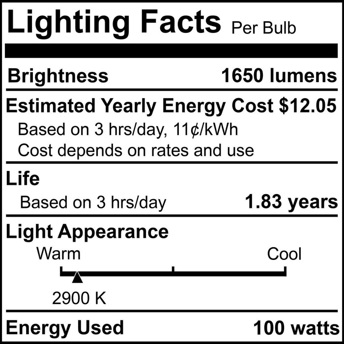 Bulbrite 601101 Light Bulb, Clear