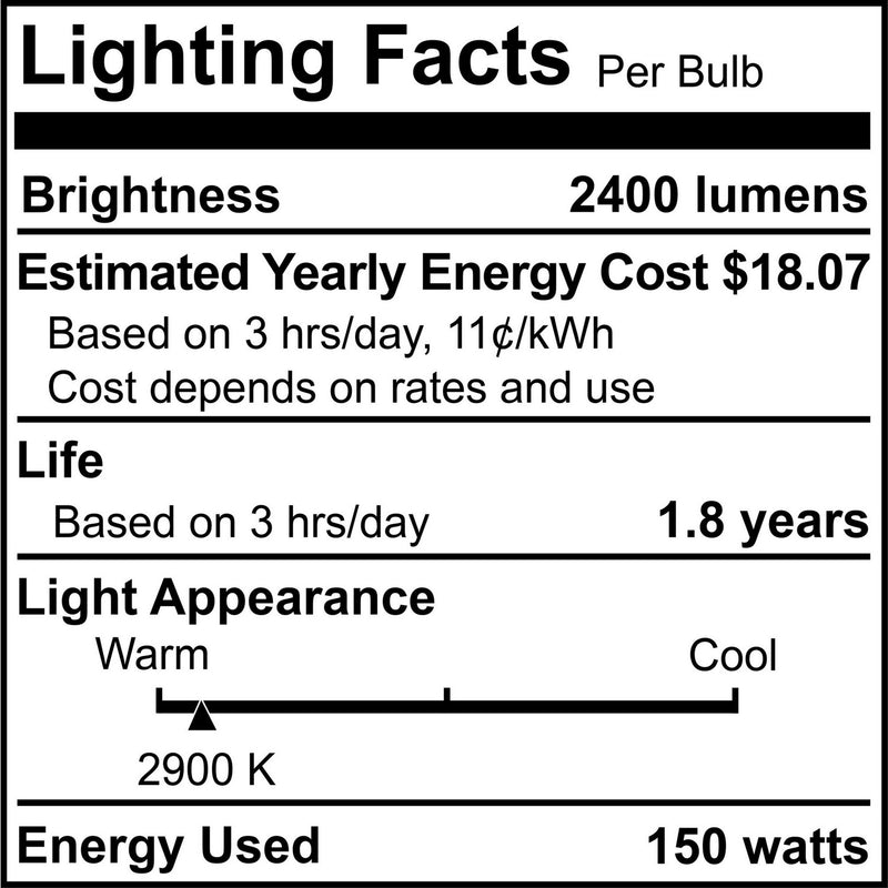 Bulbrite 601151 Light Bulb, Clear