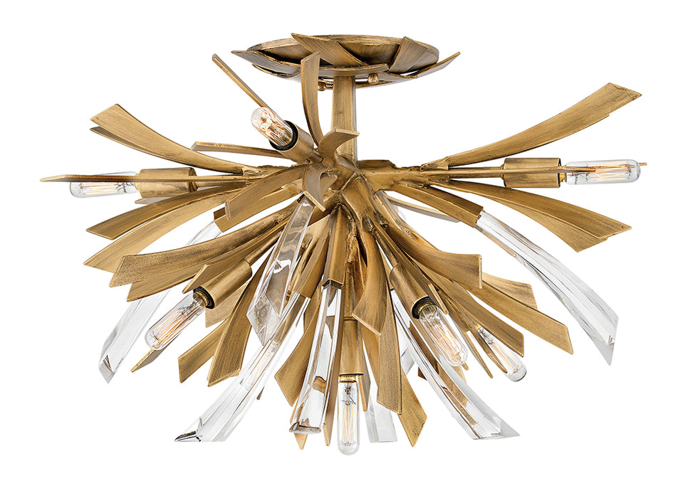 Fredrick Ramond FR40903BNG LED Semi-Flush Mount, Burnished Gold