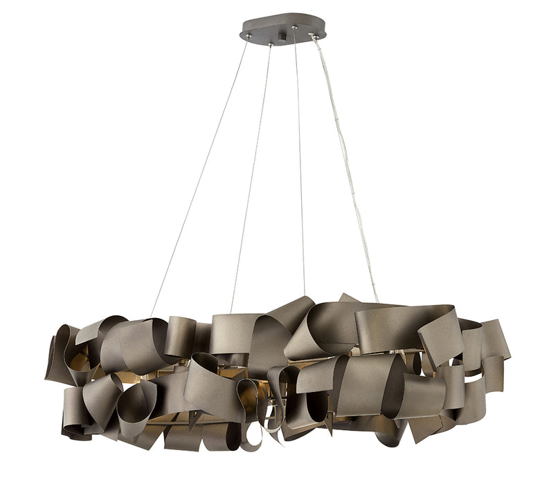 Fredrick Ramond FR48605MMB LED Linear Chandelier, Metallic Matte Bronze