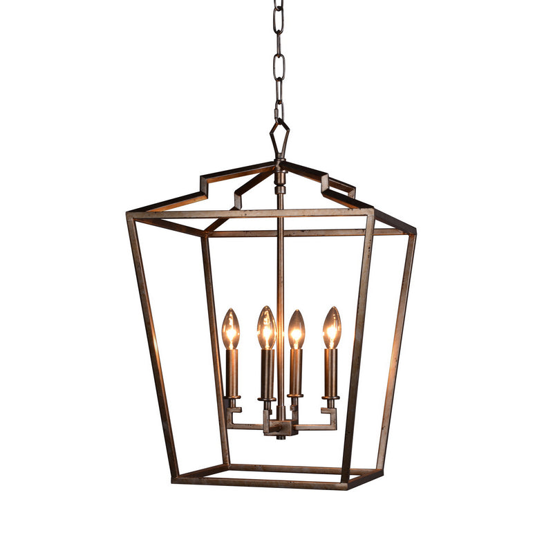 Terracotta Designs H6124M-4AS Four Light Chandelier, Antique Silver