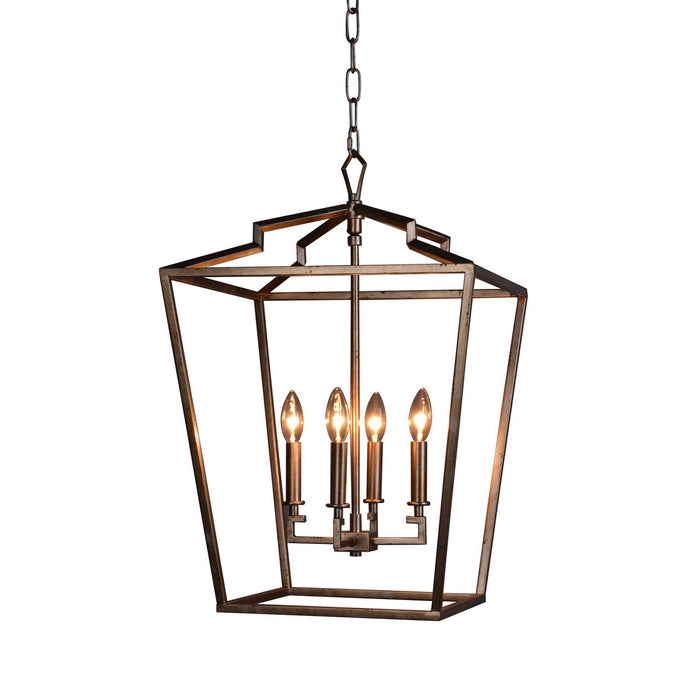 Terracotta Designs H6124M-4AS Four Light Chandelier, Antique Silver