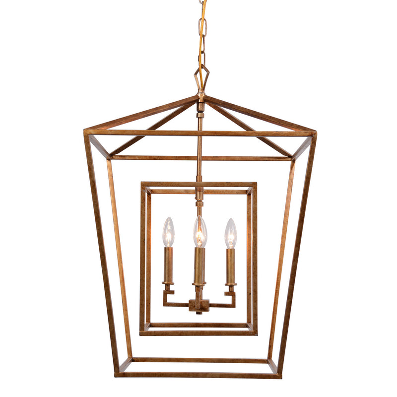 Terracotta Designs H6125L-4AG Four Light Chandelier, Antique Gold