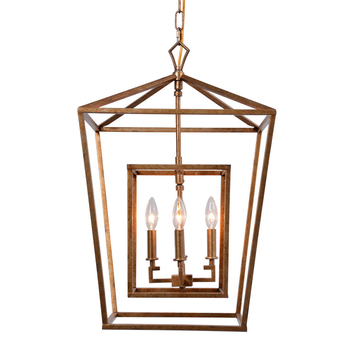 Terracotta Designs H6125S-4AG Four Light Chandelier, Antique Gold