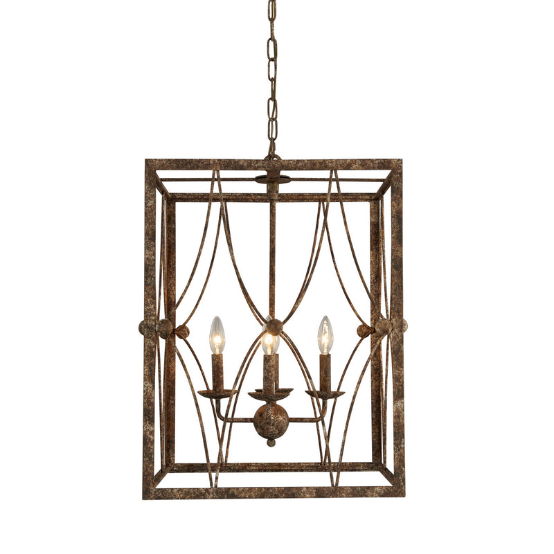Terracotta Designs H7214-4 Four Light Chandelier, Washed Rustic
