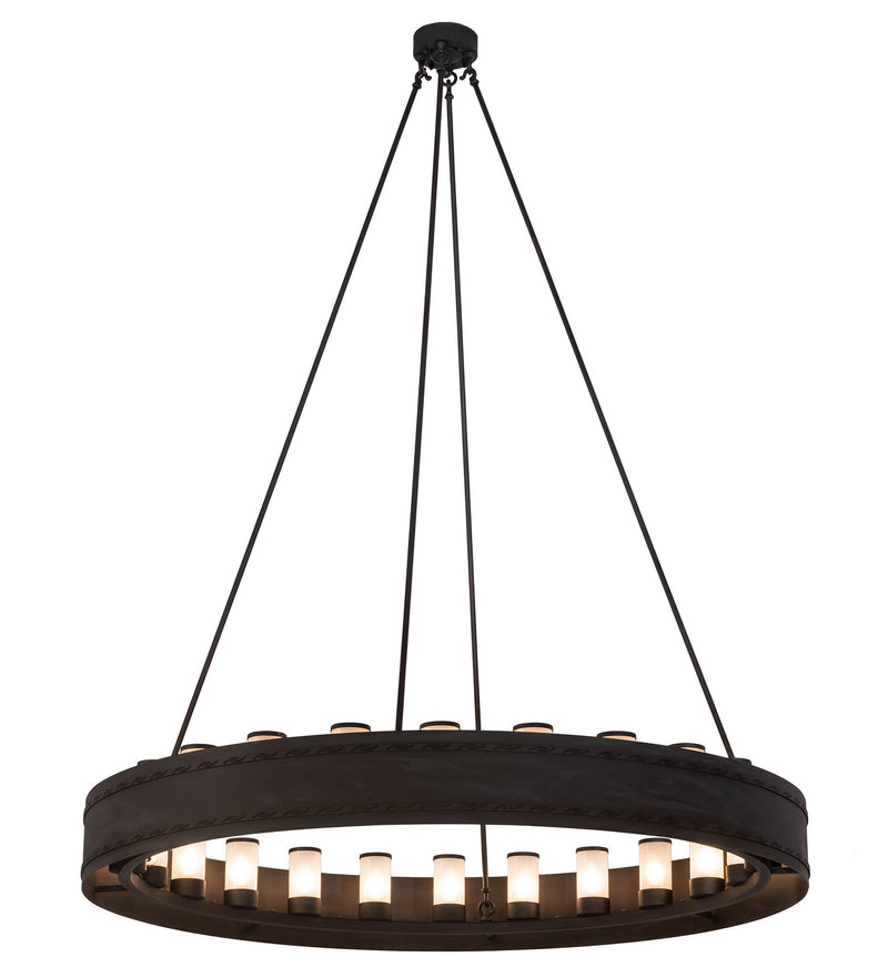 Meyda Tiffany 187107 LED Chandelier, Textured Black & Costello Black
