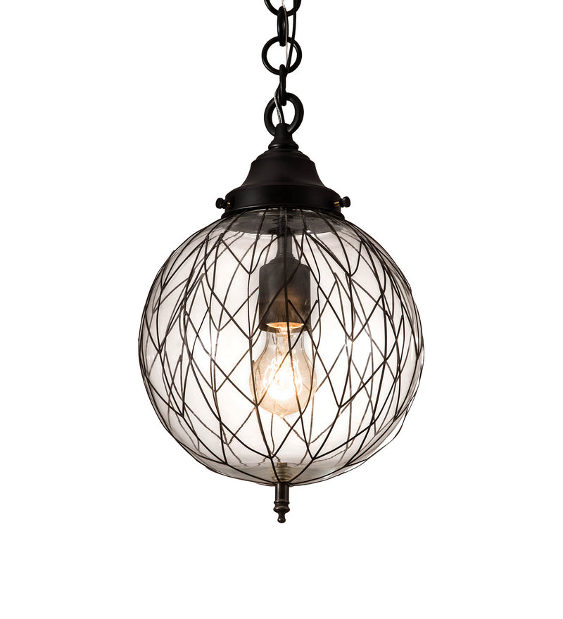 Meyda Tiffany 189566 One Light Pendant, Solar Black