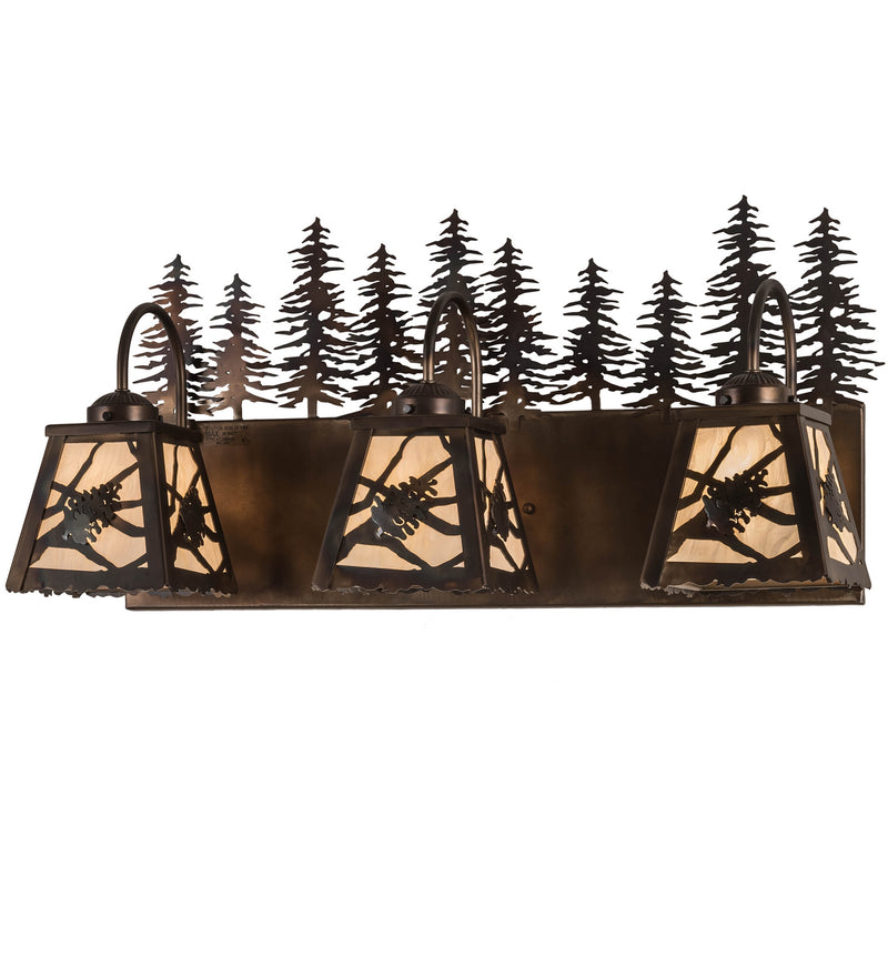 Meyda Tiffany 190057 Three Light Vanity, Dark Burnished Antique Copper