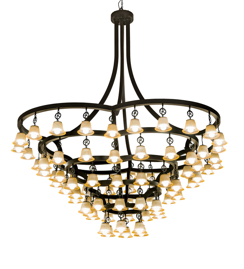 Meyda Tiffany 194317 LED Chandelier, Solar Black