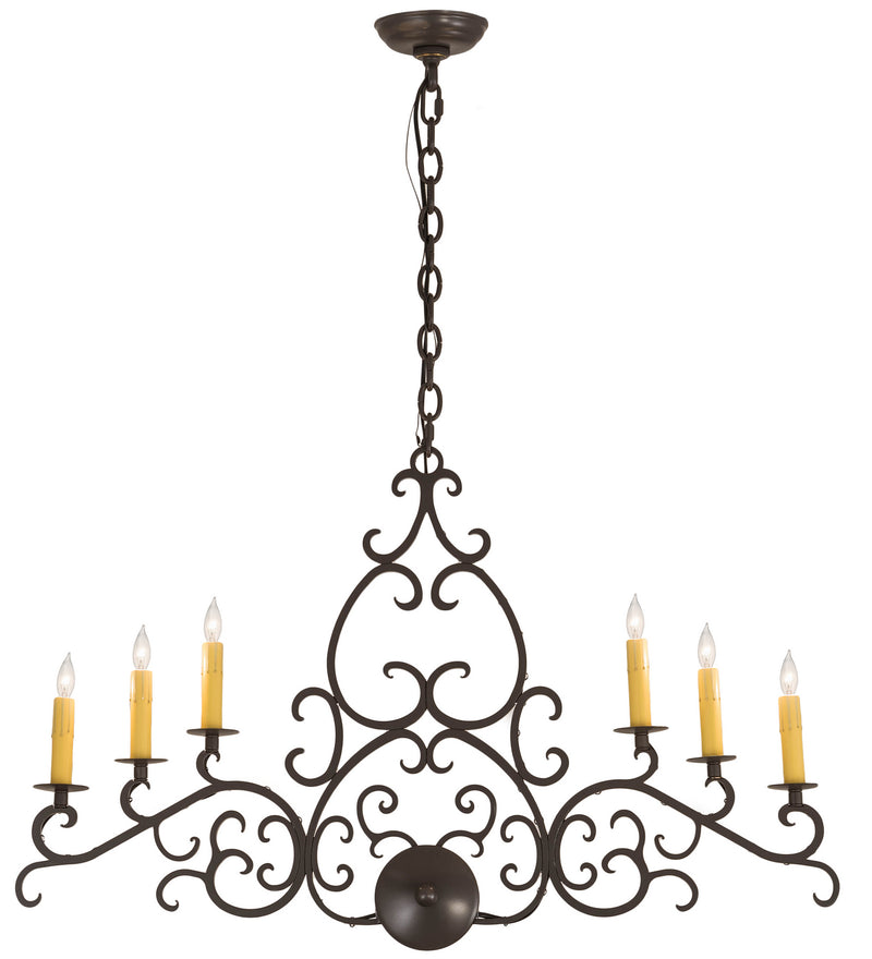 Meyda Tiffany 194364 Six Light Chandelier, Timeless Bronze