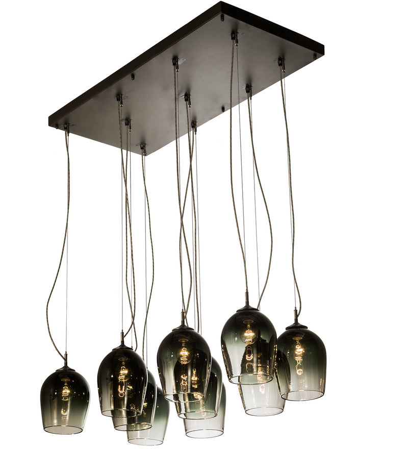 Meyda Tiffany 194972 Ten Light Pendant, Pewter