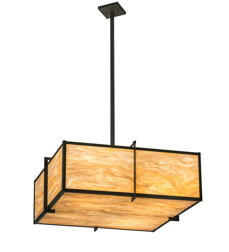 Meyda Tiffany 195094 Four Light Inverted Pendant, Textured Black