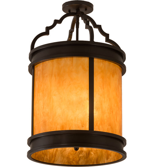 Meyda Tiffany 195444 Four Light Flushmount, Timeless Bronze