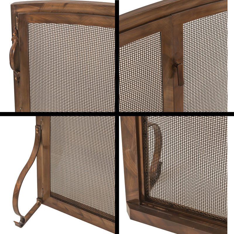 Meyda Tiffany 196950 Fireplace Screen, Vintage Copper