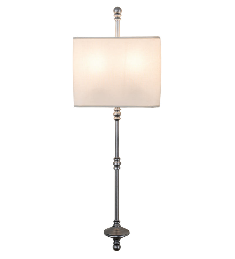 Meyda Tiffany 197220 Two Light Wall Sconce, Weatherable Silver