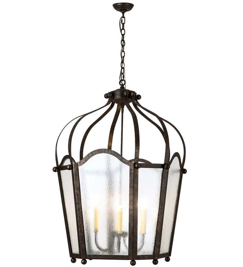 Meyda Tiffany 197359 Six Light Pendant, Golden Bronze