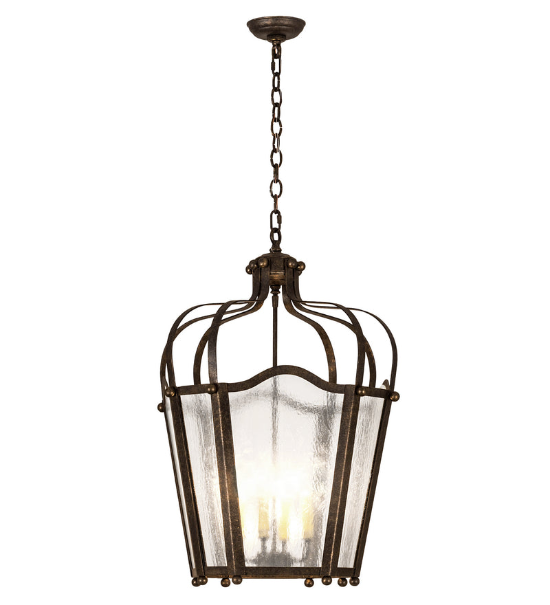 Meyda Tiffany 197360 Four Light Pendant, Golden Bronze