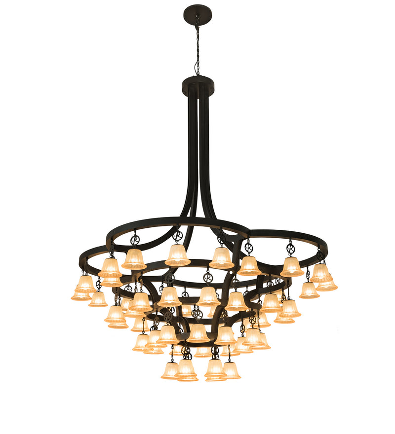 Meyda Tiffany 197780 LED Chandelier, Solar Black