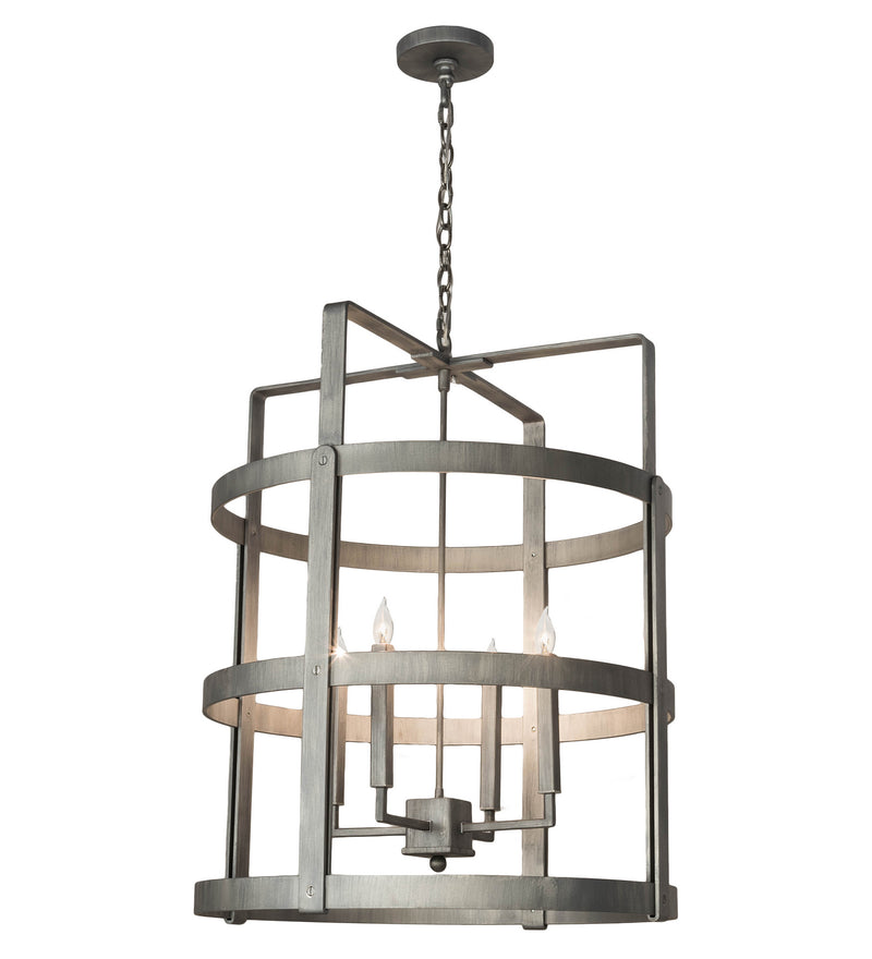Meyda Tiffany 197839 Four Light Pendant, Antique Iron Ore