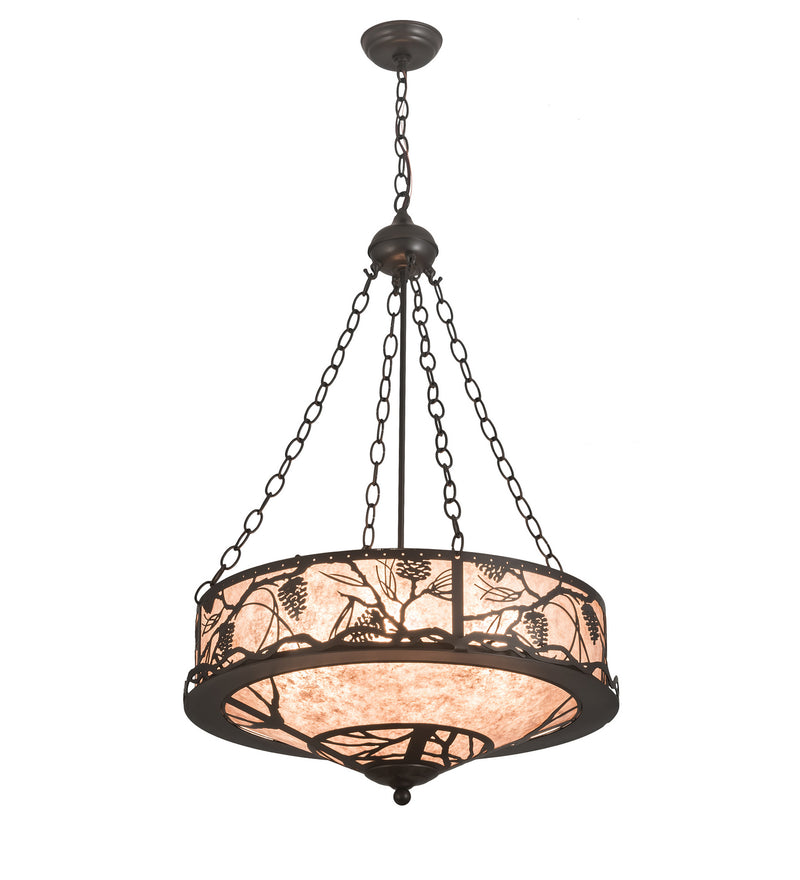 Meyda Tiffany 197916 Six Light Inverted Pendant, Bronze