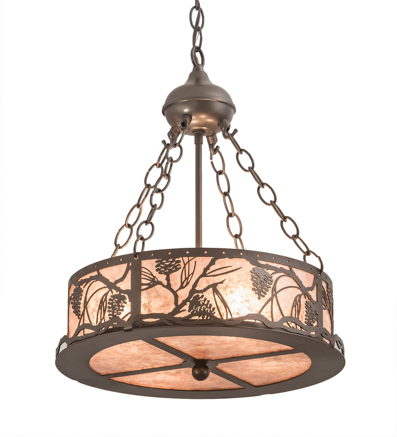 Meyda Tiffany 197917 Four Light Inverted Pendant, Bronze