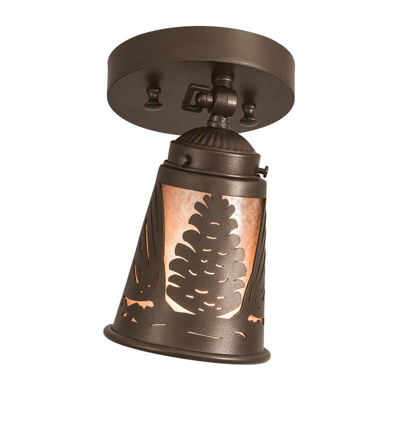Meyda Tiffany 197918 One Light Swing Arm Flushmount, Bronze