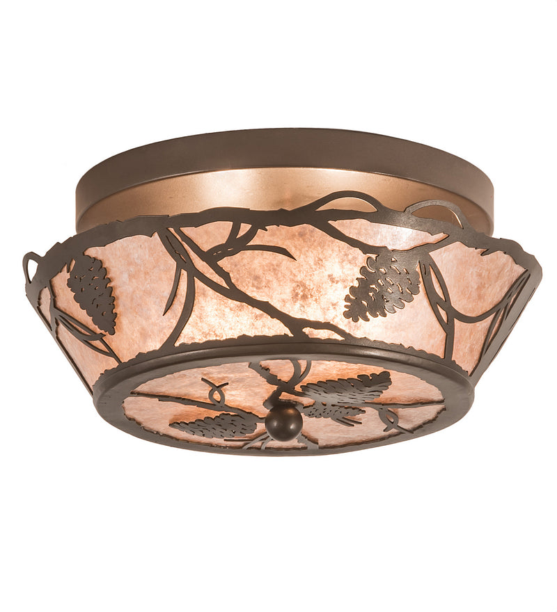 Meyda Tiffany 197919 Two Light Flushmount, Bronze