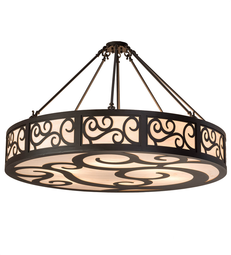 Meyda Tiffany 198526 Six Light Semi-Flushmount, Oil Rubbed Bronze