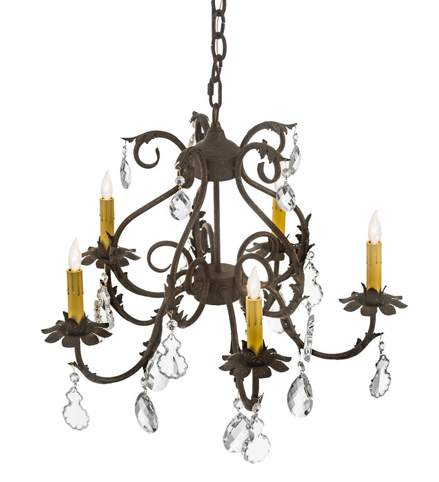 Meyda Tiffany 199258 Five Light Chandelier, Gilded Tobacco