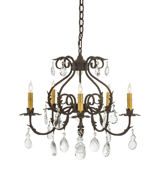 Meyda Tiffany 199258 Five Light Chandelier, Gilded Tobacco