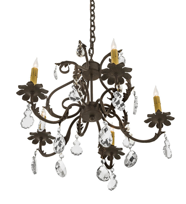 Meyda Tiffany 199258 Five Light Chandelier, Gilded Tobacco