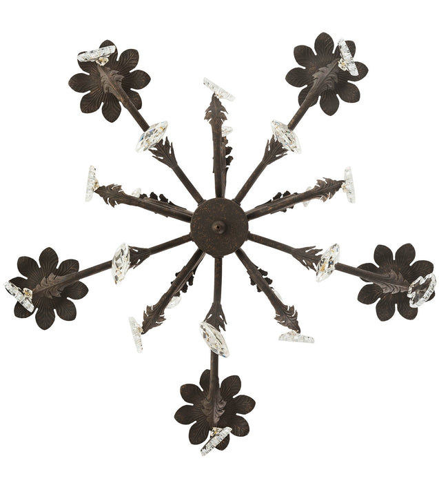 Meyda Tiffany 199258 Five Light Chandelier, Gilded Tobacco