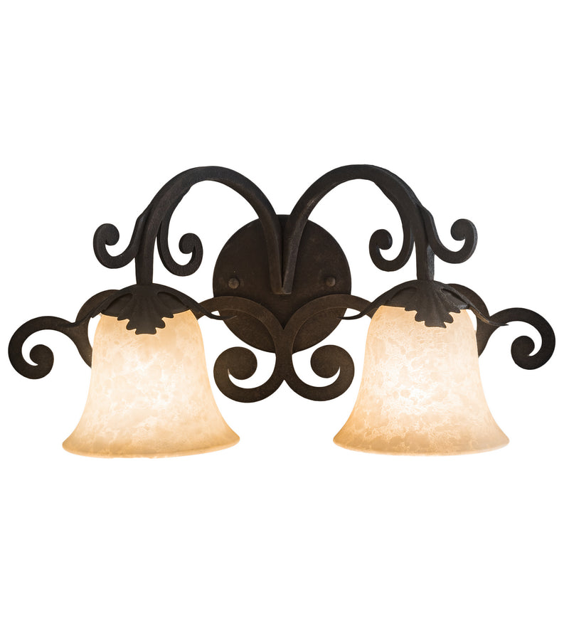 Meyda Tiffany 200020 Two Light Wall Sconce, Distressed Chestnut