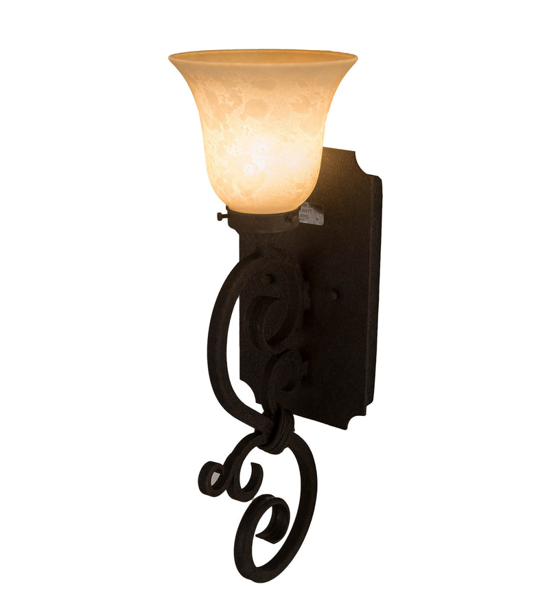 Meyda Tiffany 200022 One Light Wall Sconce, Distressed Chestnut
