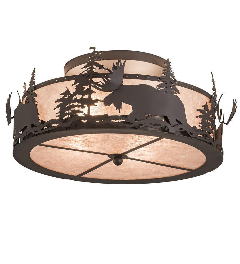 Meyda Tiffany 200517 Four Light Flushmount, Oil Rubbed Bronze