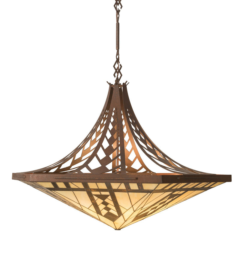 Meyda Tiffany 200710 Six Light Pendant, Rust