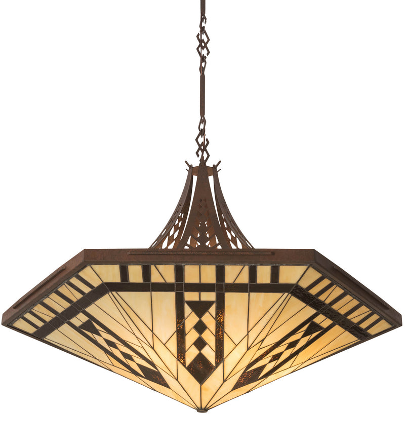 Meyda Tiffany 200710 Six Light Pendant, Rust
