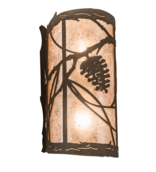 Meyda Tiffany 200851 Two Light Wall Sconce, Distressed Chestnut