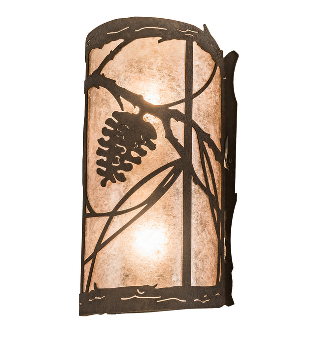 Meyda Tiffany 200852 Two Light Wall Sconce, Distressed Chestnut