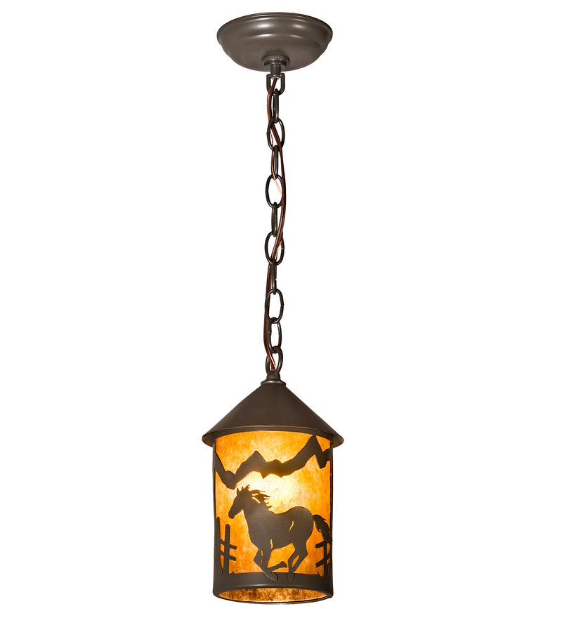 Meyda Tiffany 201028 One Light Mini Pendant, Timeless Bronze