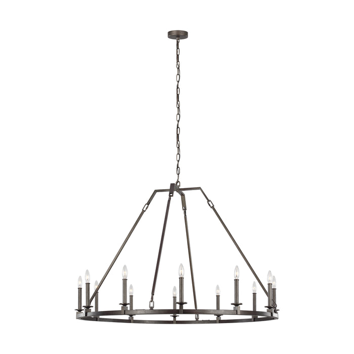 Visual Comfort Studio F3216/12SMS 12 Light Chandelier, Smith Steel