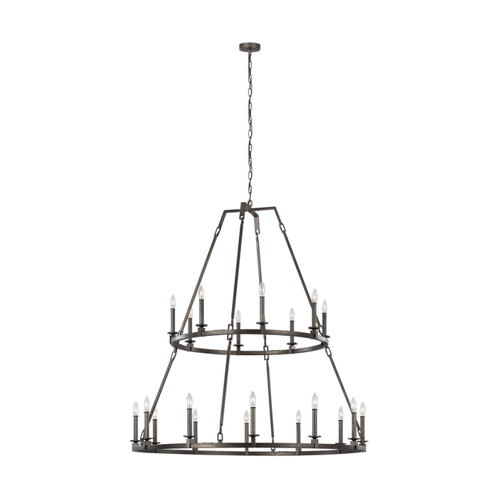 Visual Comfort Studio F3217/20SMS 20 Light Chandelier, Smith Steel