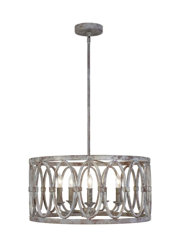 Visual Comfort Studio F3222/5DA Five Light Hanging Shade, Deep Abyss